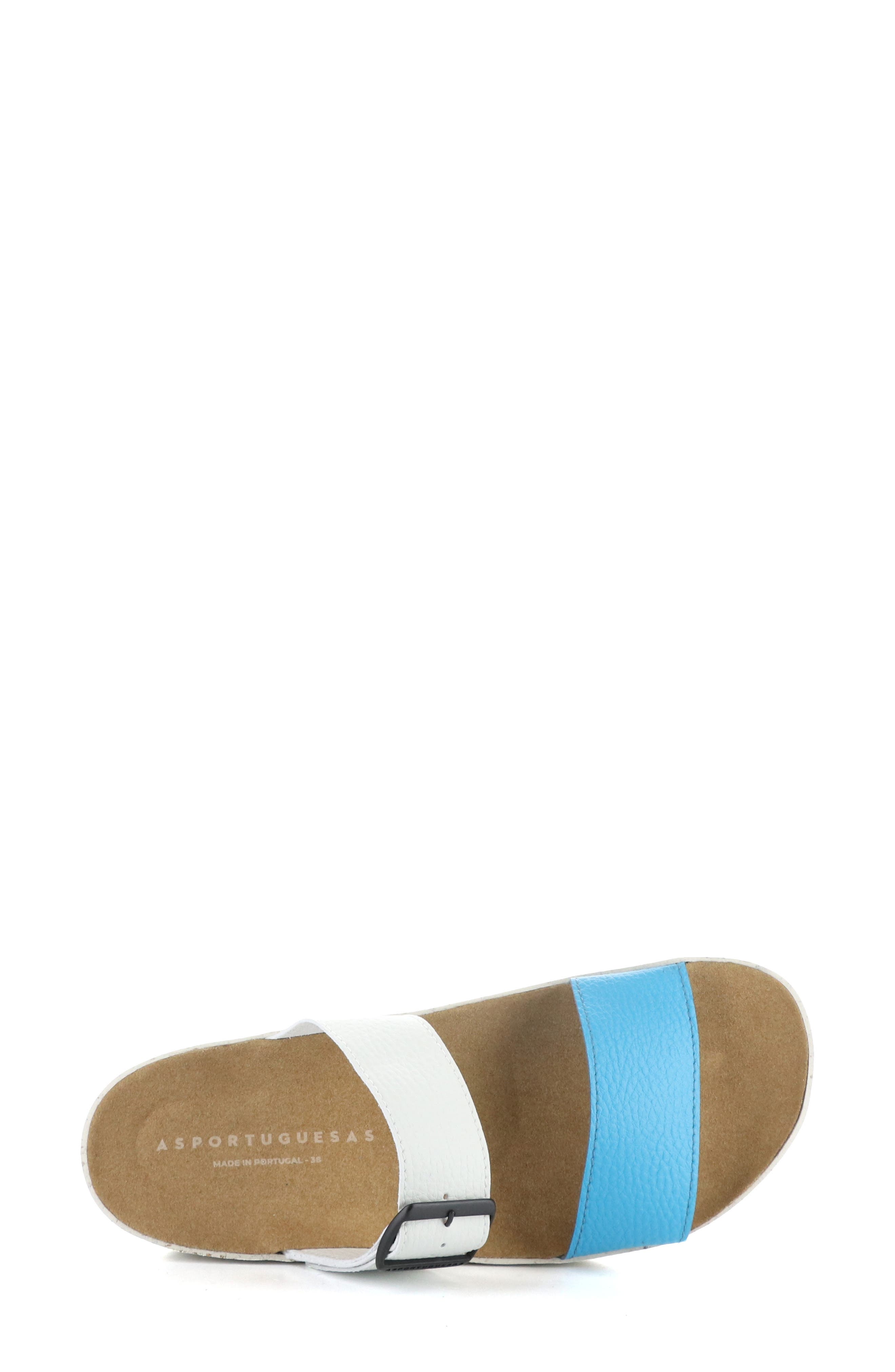 Asportuguesas by Fly London Coly Platform Slide Sandal, Alternate, color, 014 Santoriniwht Faux Leather