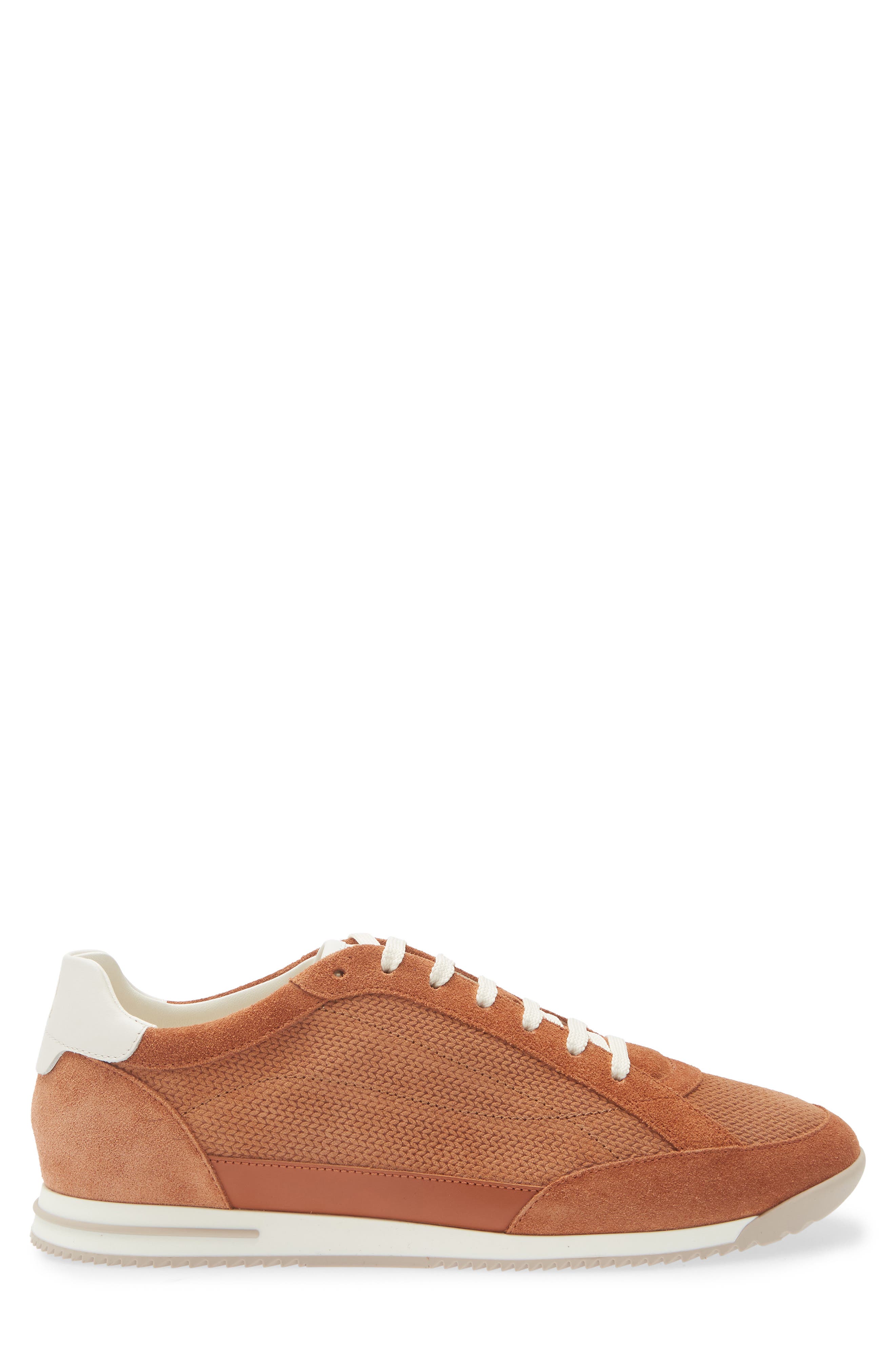 Brunello Cucinelli Minimal Knit Effect Sneaker, Alternate, color, Cme44 Burnt Orange