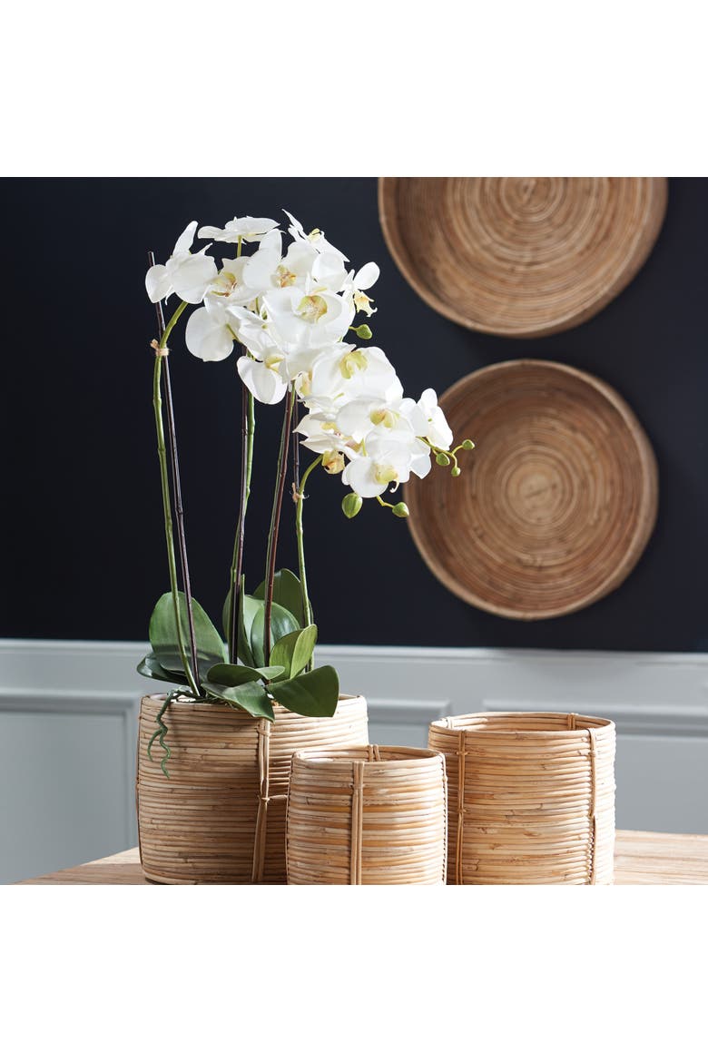 Phalaenopsis Orchid Faux (Fake) Drop-In 30", Alternate, color, White