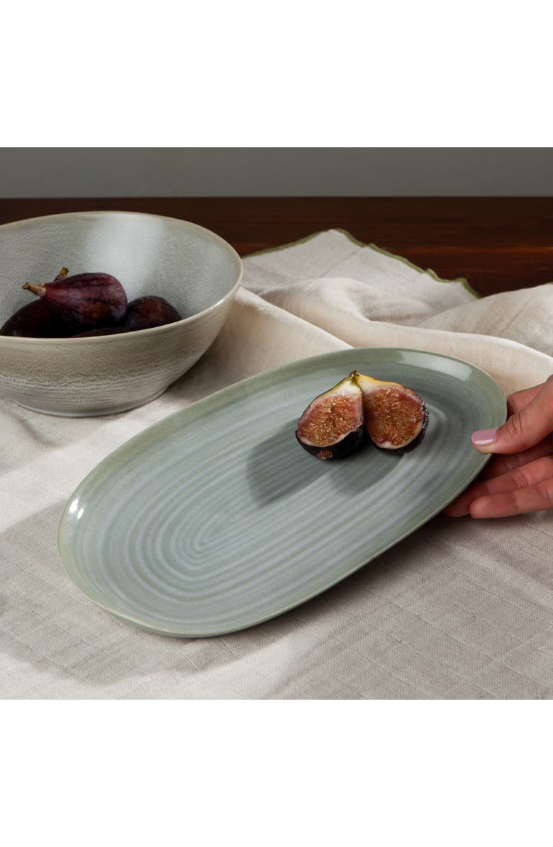 Danica Brands Set of 4 Oval Platter 10.5 Inch, Alternate, color, Sage