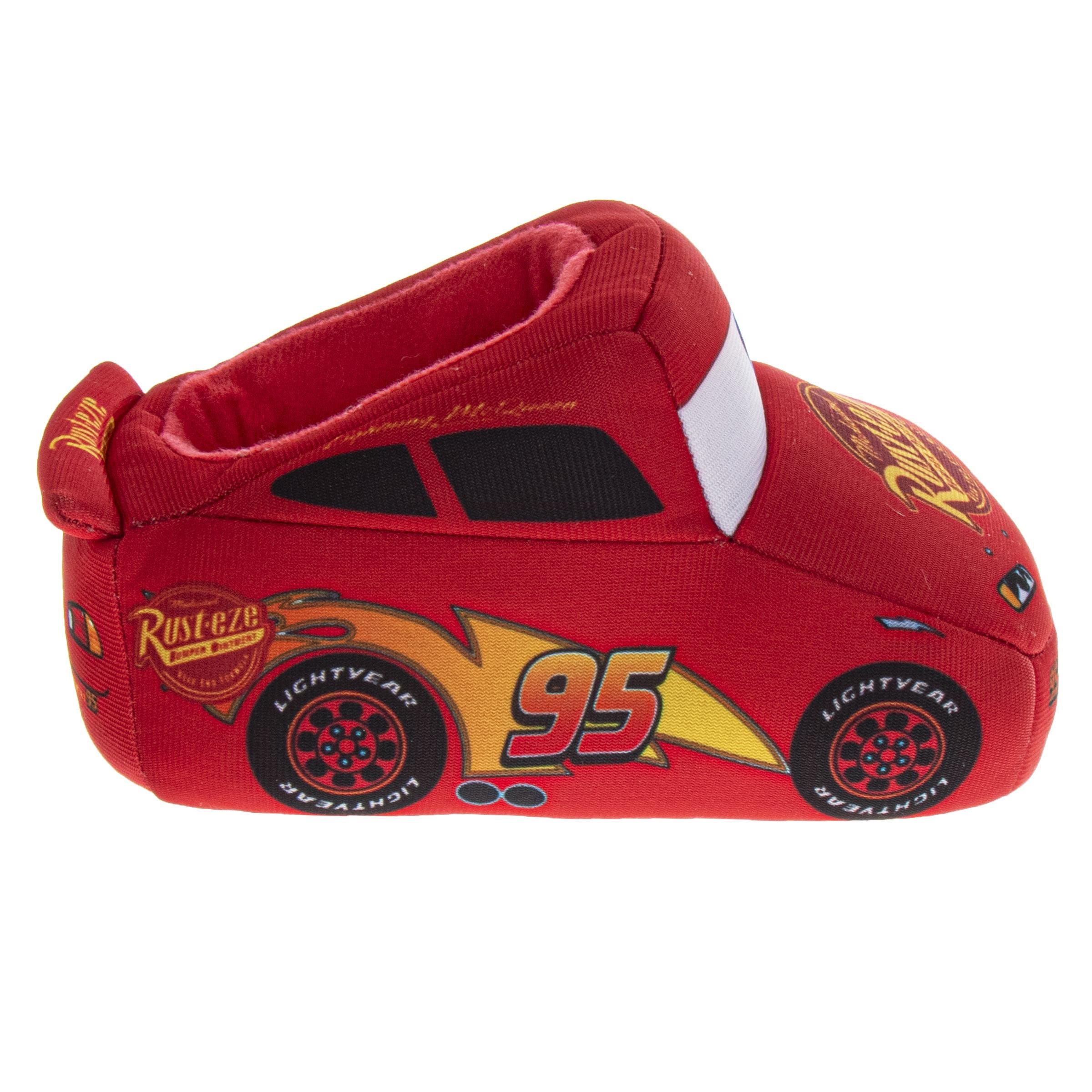 Disney Pixar Cars Lightning McQueen Boys Slippers, Alternate, color, Blue/Red