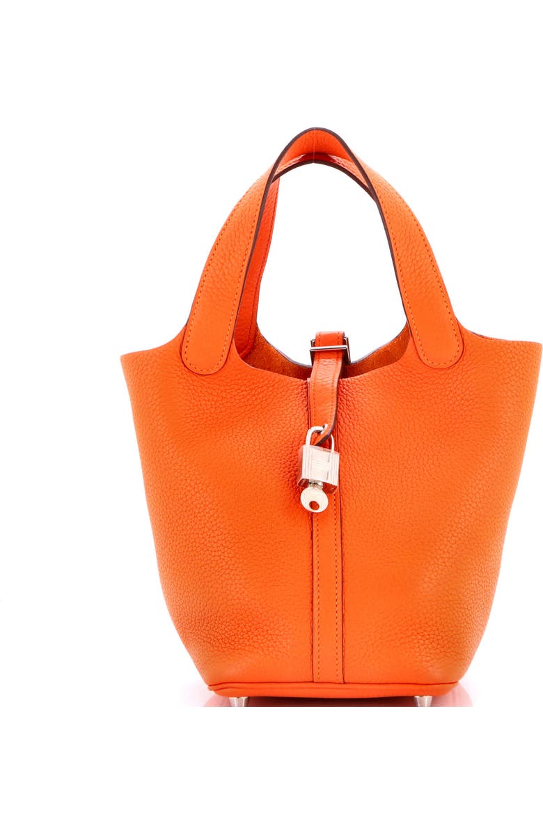 Pre-Owned Hermes Picotin Lock Bag Clemence PM, Main, color, Feu