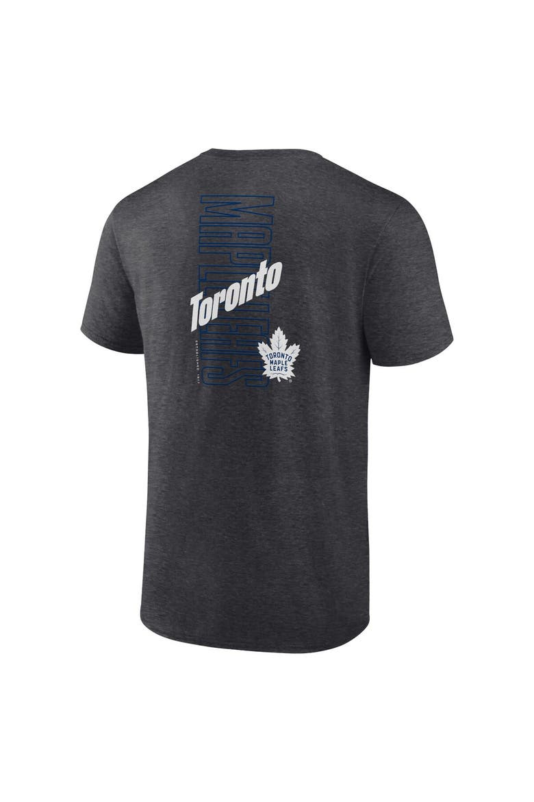 Men's Fanatics Branded Heather Charcoal Toronto Maple Leafs Backbone T-Shirt, Alternate, color, Heather Charcoal