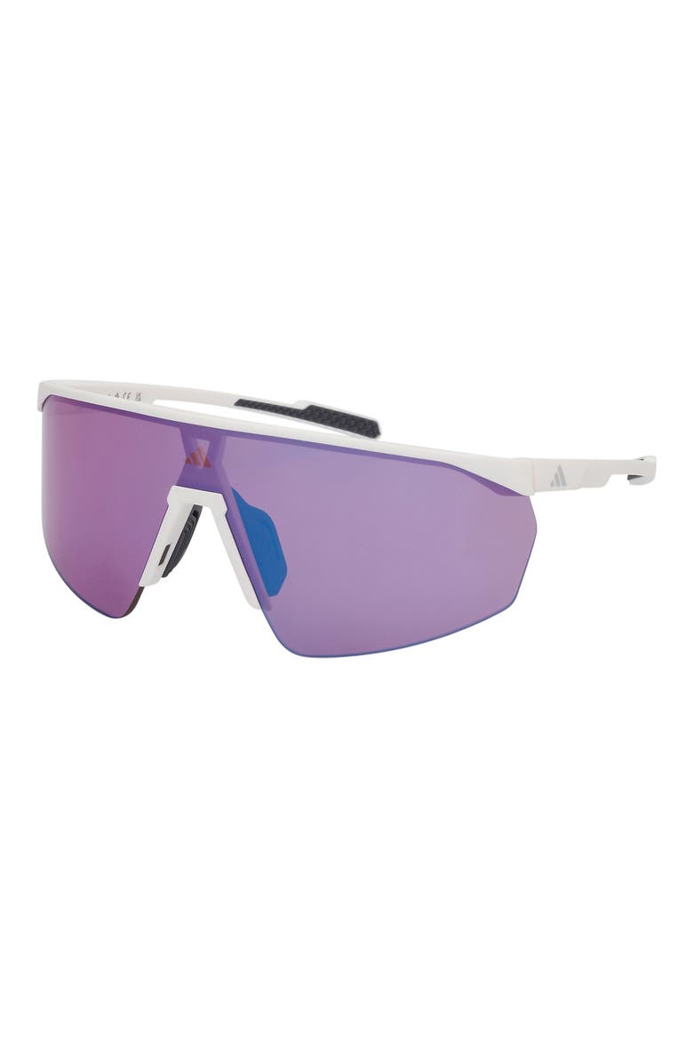 00mm Shield Sunglasses, Alternate, color, WHITE / MIRROR VIOLET