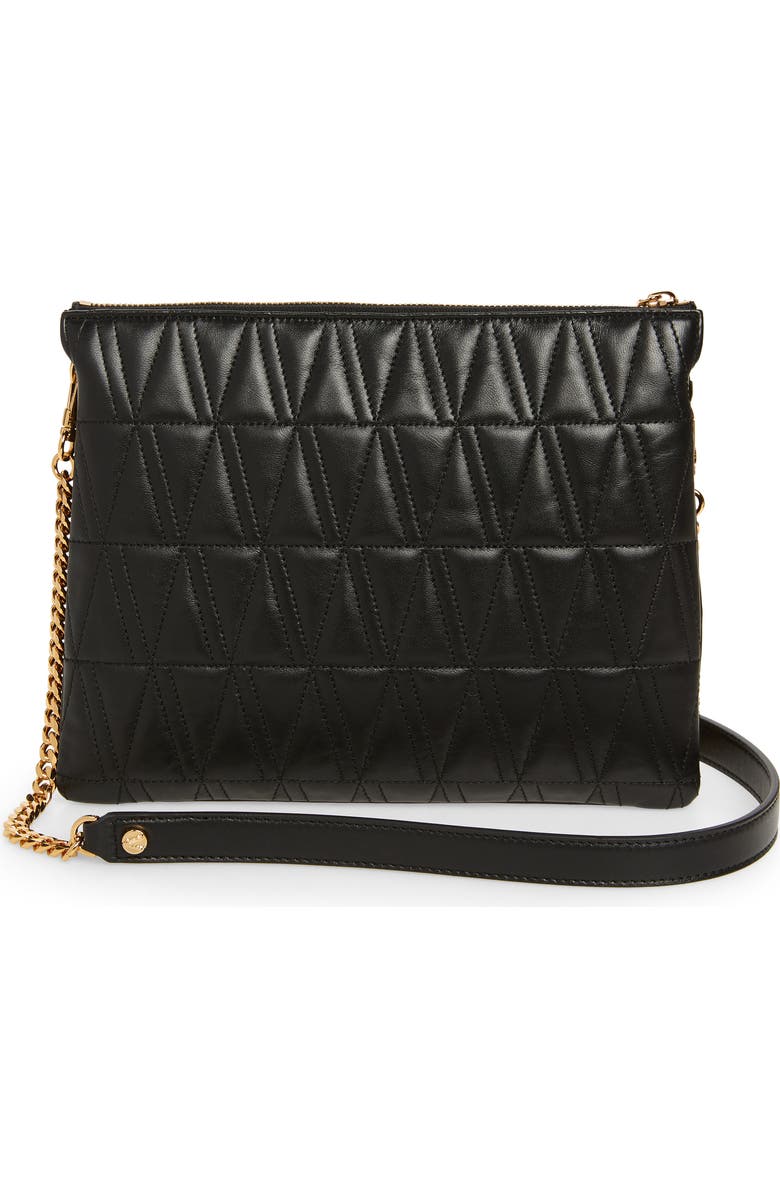 Versace Greca Monogram Medium Leather Tote, Alternate, color,