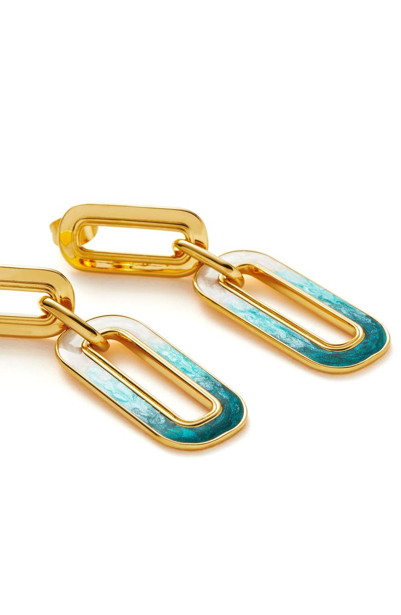 Missoma Enamel Haze Link Drop Earrings, Alternate, color, Gold