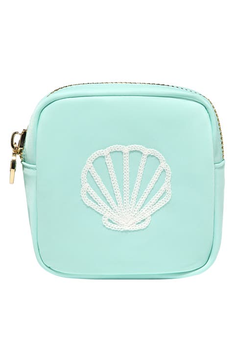 Mini Embroidered Nylon Pouch