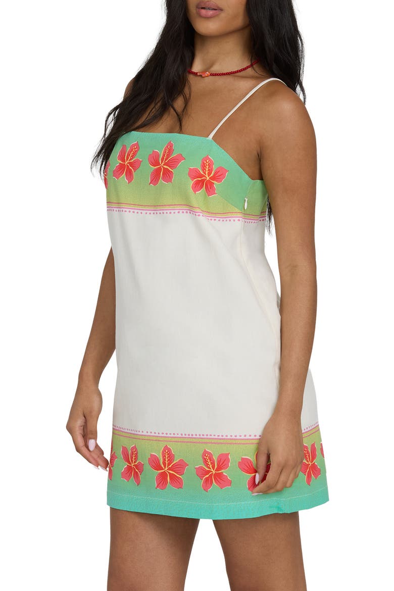 Sun Rays Cotton & Linen Mini Sundress, Alternate, color, SALT CRYSTAL