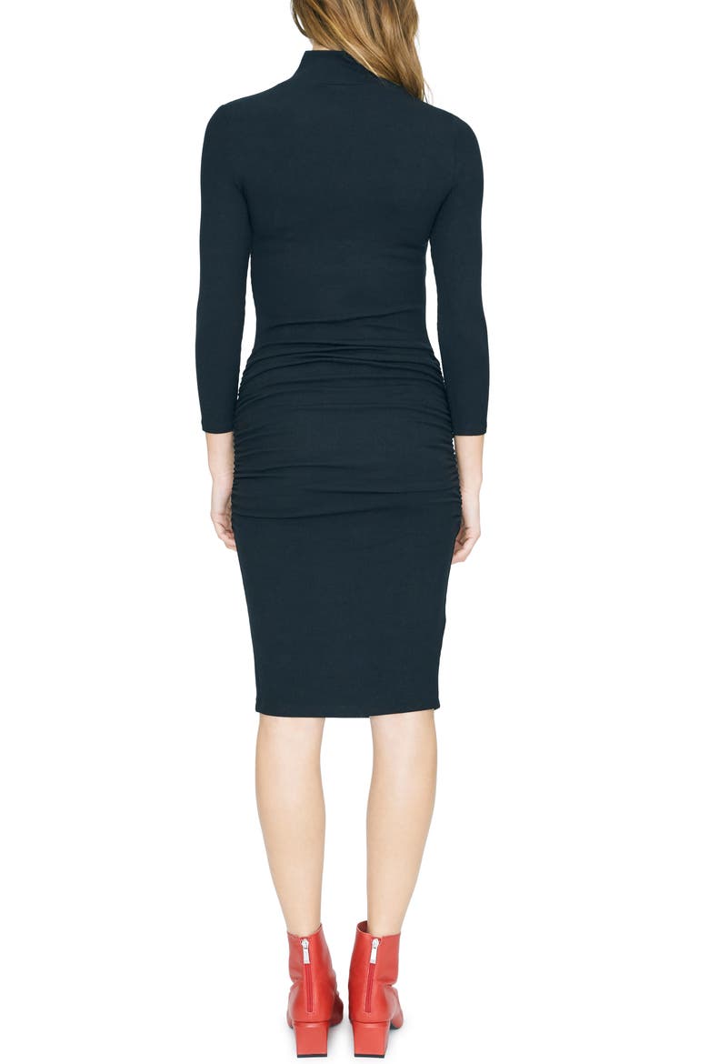 Essential Mock Neck Body-Con Dress, Alternate, color, BLACK