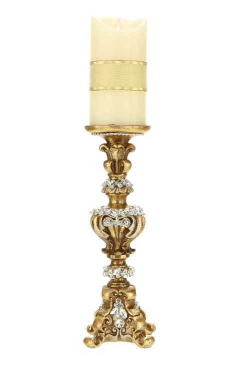 Jeweled Footed Candleholder
