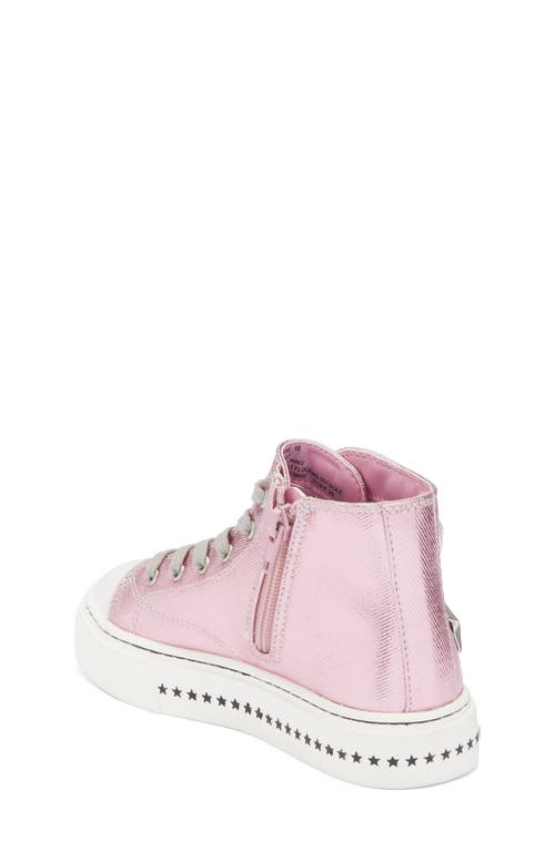 Steve Madden Kids' Jmistee High Top Platform Sneaker In Pink