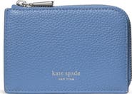 Kate Spade New York mini pebble leather zip card case