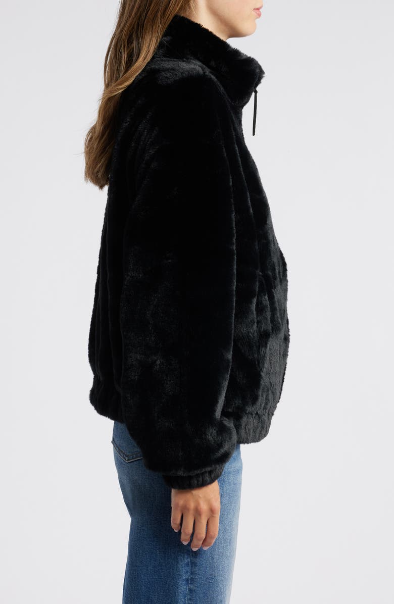 UGG<sup>®</sup> Faux Fur Jacket, Alternate, color, Black