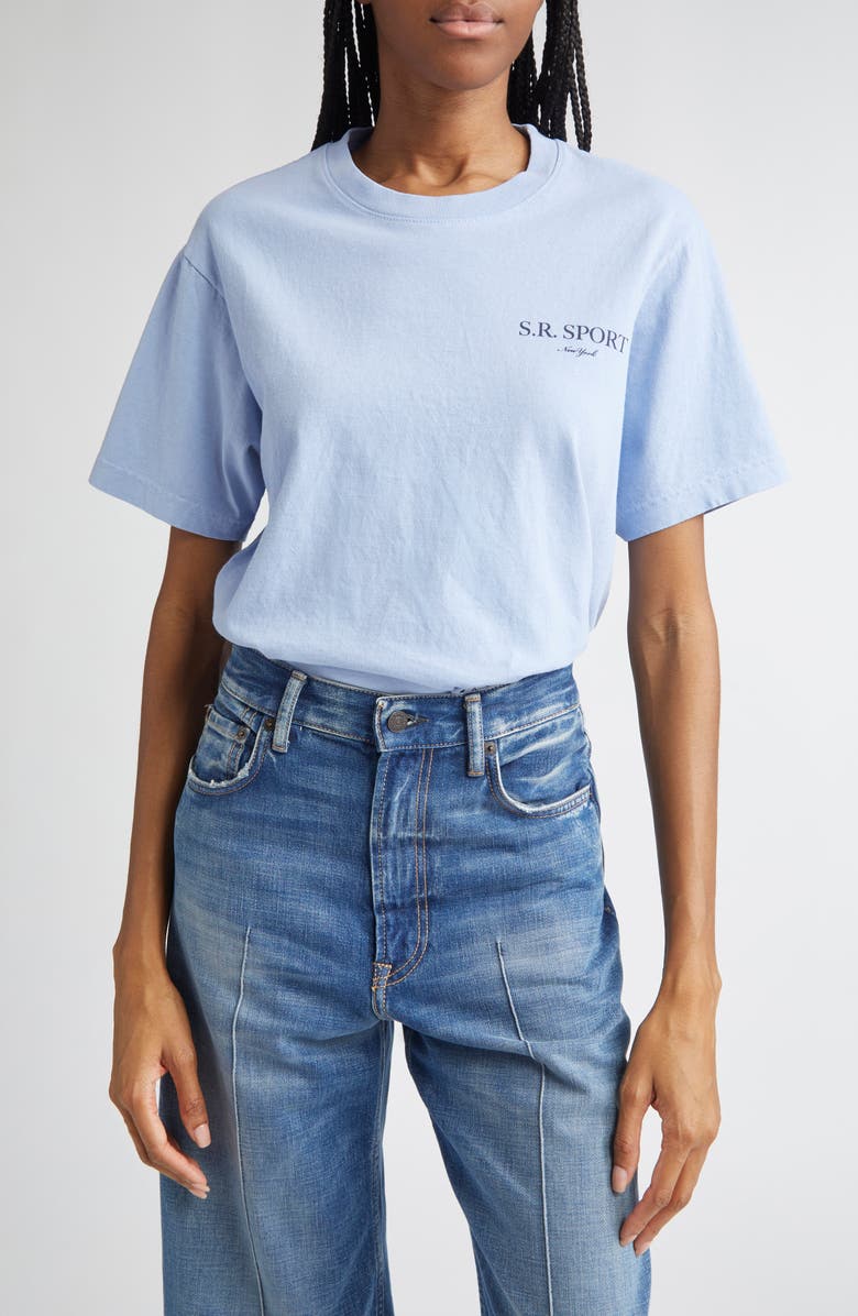 Sporty & Rich Wimbledon Cotton Graphic T-Shirt, Main, color, 