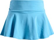 SKIMS Foldover Cotton Blend Jersey Miniskort