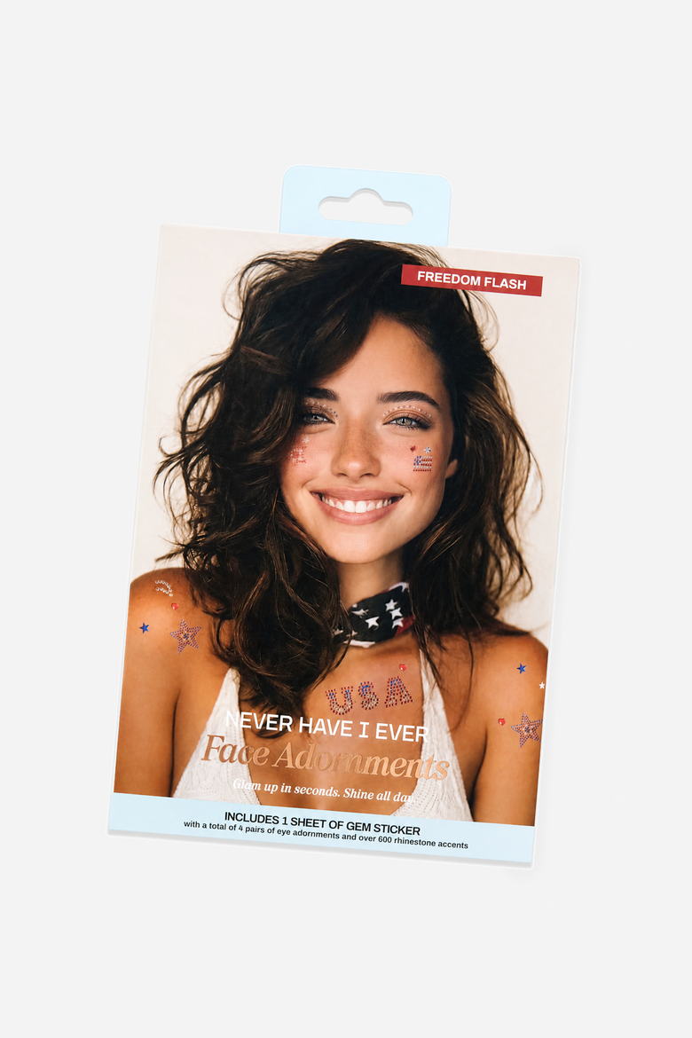 Freedom Flash Face Adornments, Main, color, Blue