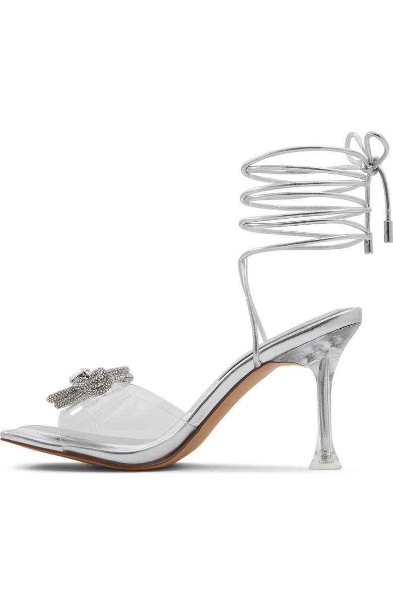 ALDO Nadeline Crystal Bow Ankle Wrap Sandal, Alternate, color,