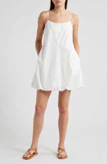 Rails Blanca Bubble Hem Cotton Blend Minidress