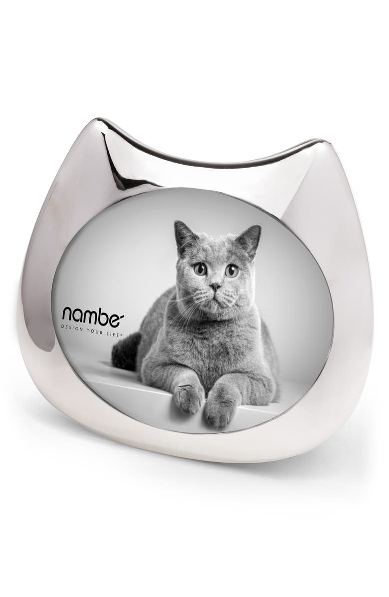 Nambé Cat Picture Frame, Alternate, color, Silver Plate