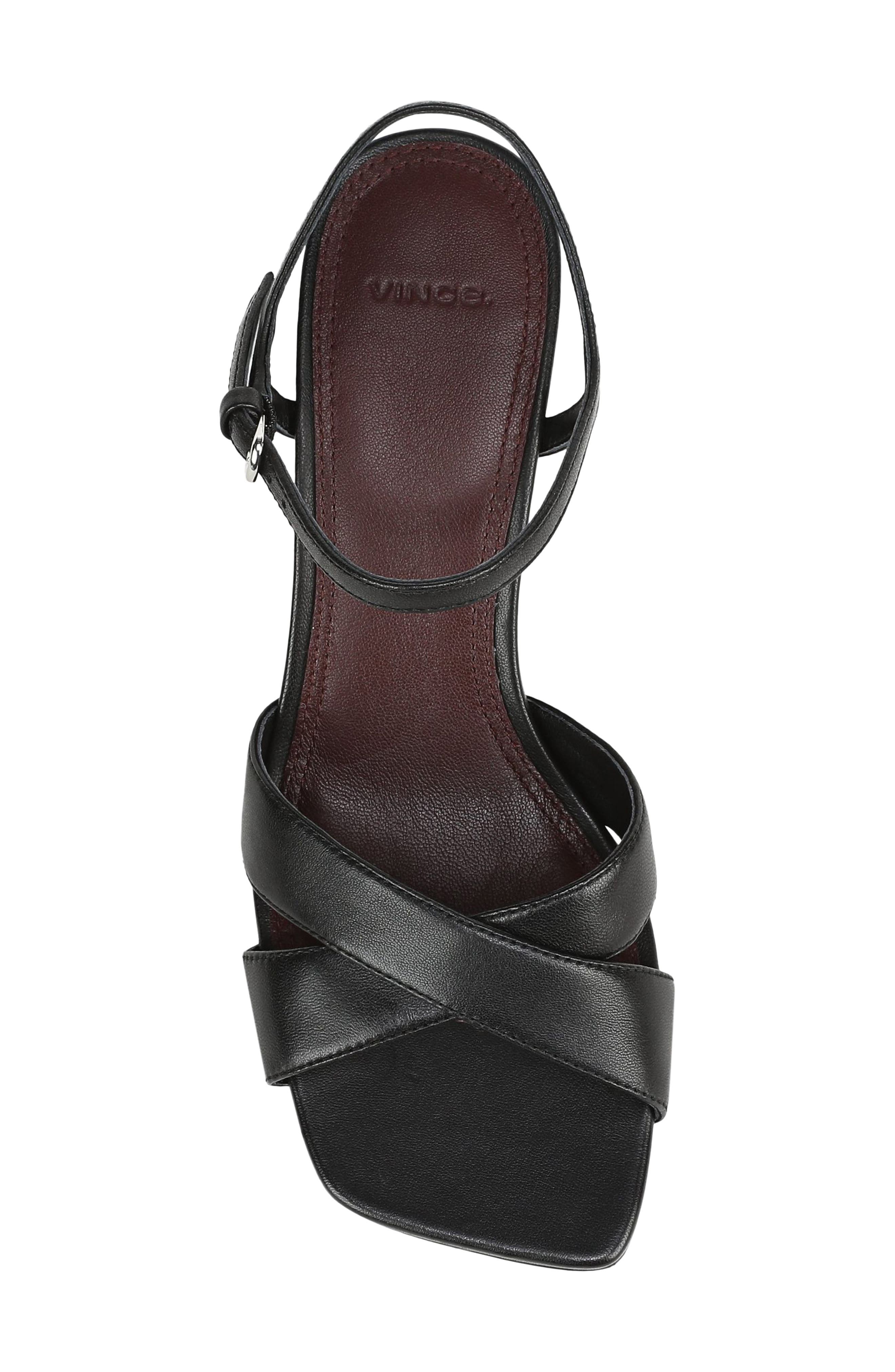 Odetta Block Heel Sandal, Alternate, color, BLACK LEATHER