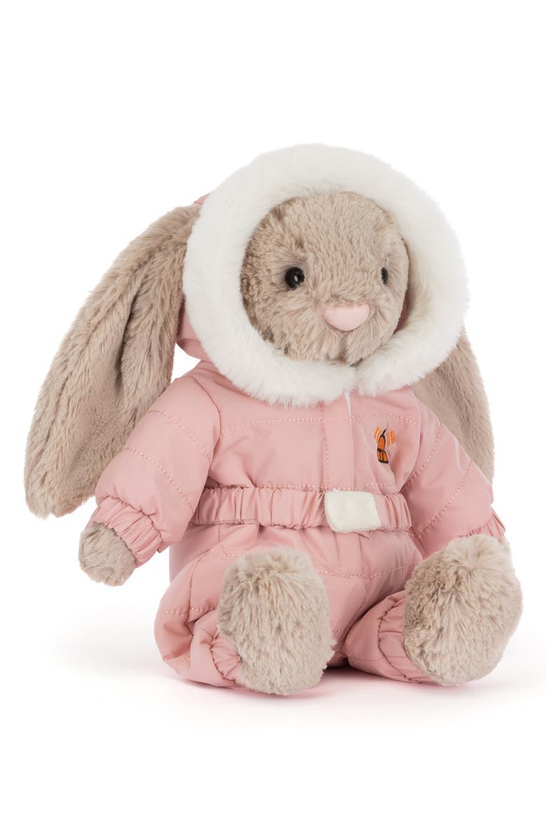 Jellycat Bashful Bunny Stuffed Animal in Ski Suit, Main, color,
