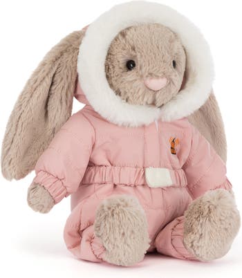 Bashful Bunny Stuffed Animal in Ski Suit