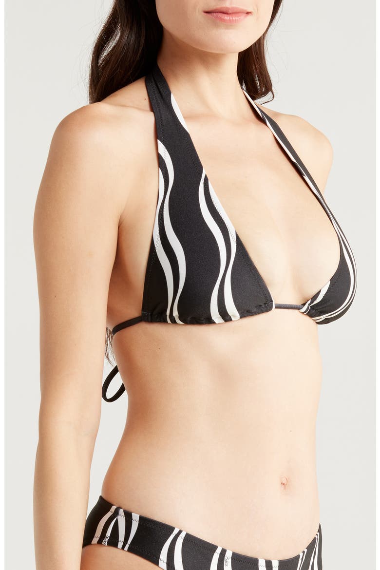Yasmeen Triangle Bikini Top, Alternate, color, WAVY STRIPE NOIR
