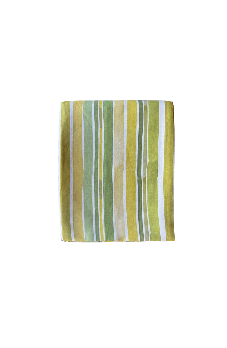 Goldie Home Lagos Stripe Tablecloth, Main, color, Green