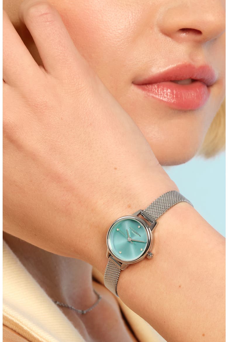 Mini Classic Mesh Strap Watch, 23mm, Alternate, color, BLUE
