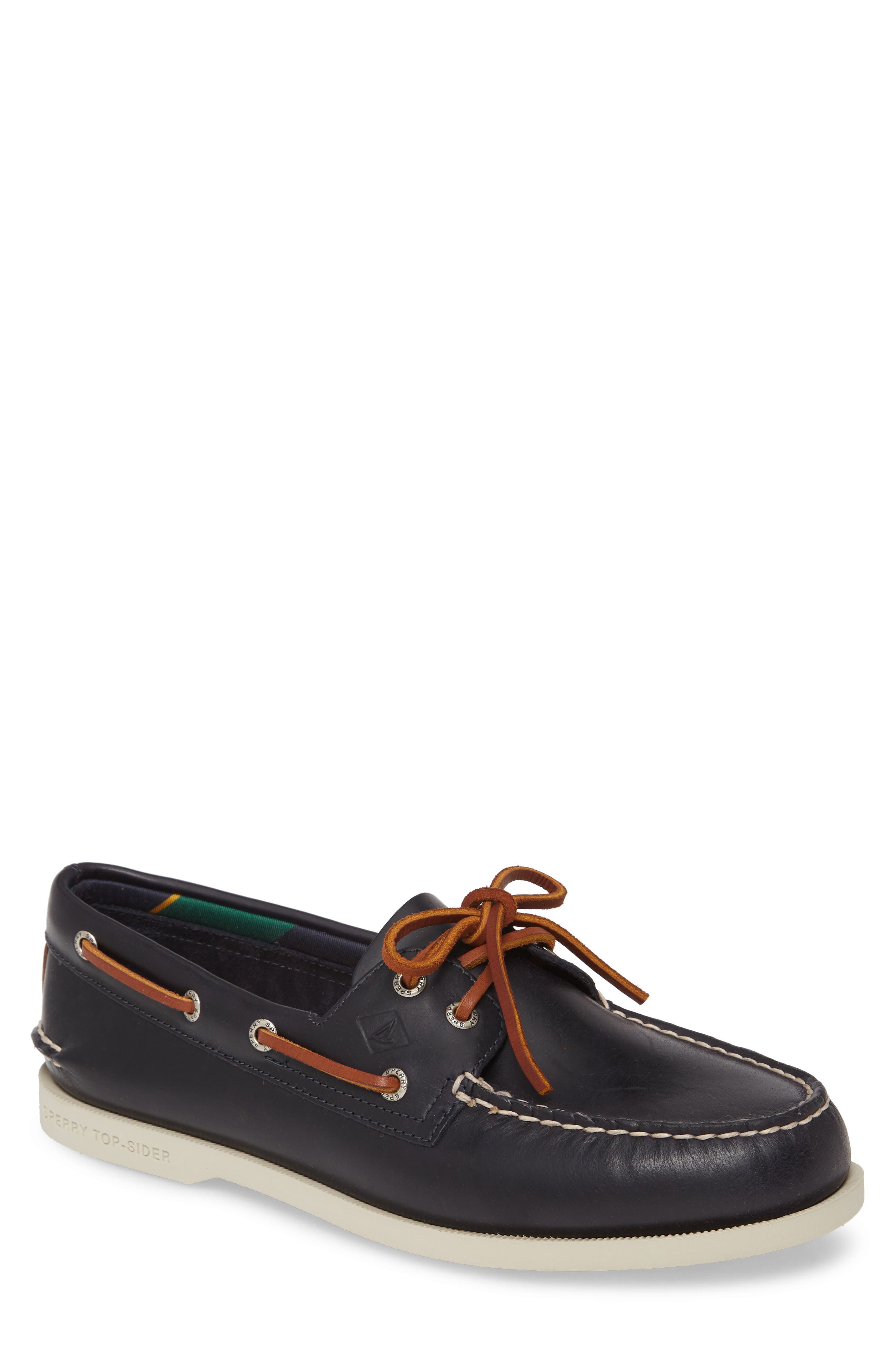 Sperry Authentic Original Boat Shoe, Main, color, NAVY