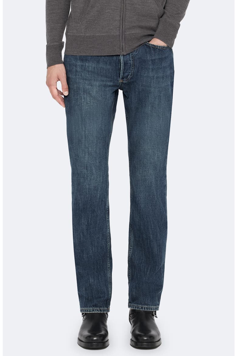Slim Straight Leg Jeans, Main, color, DARK INDIGO
