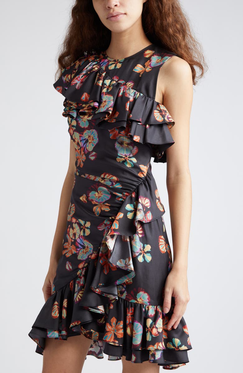 Ulla Johnson Candace Floral Silk Dress, Alternate, color,