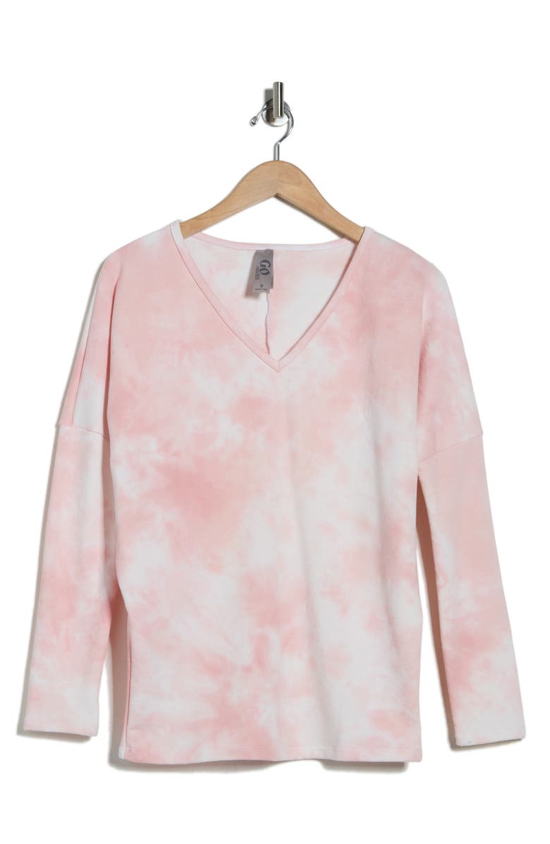 GO COUTURE V-Neck Dolman Sleeve Sweater, Alternate, color, Grey Splash