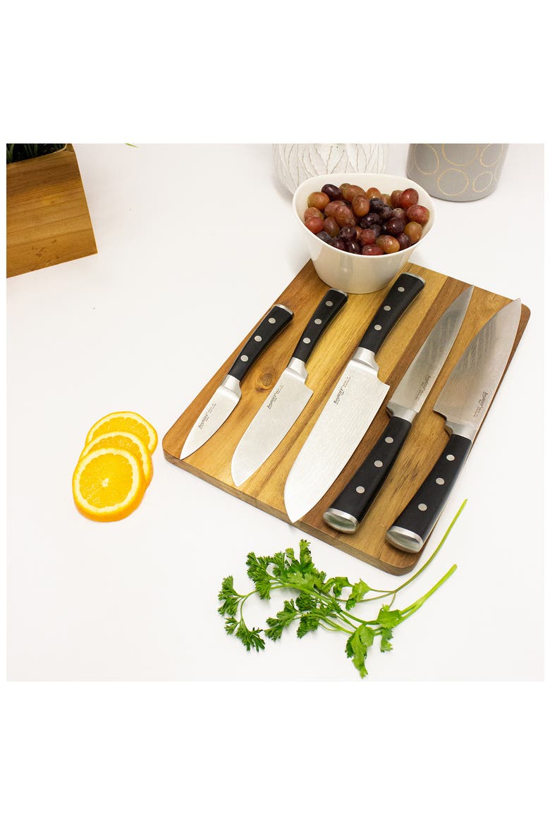 INTERNATIONAL Antigua 5-Piece Cutlery Set, Alternate, color, BLACK/ SILVER