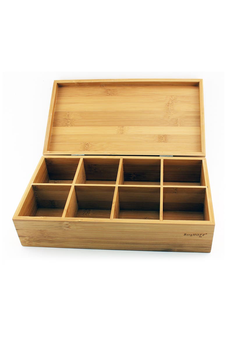 12 Bamboo Tea Box, Alternate, color, NATURAL