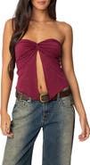 EDIKTED Twisted Split Front Tube Top