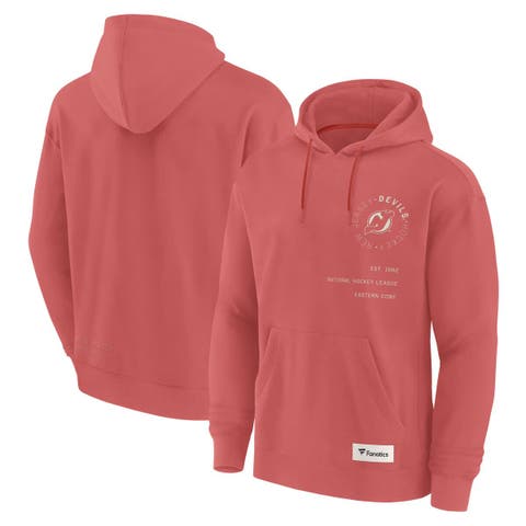 Men's Fanatics Red New Jersey Devils Future Ground Info Pullover Hoodie