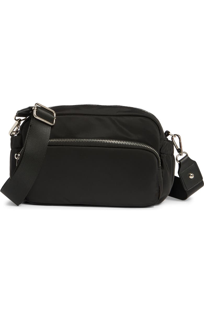 Madden Girl Nylon Camera Bag, Main, color, Black