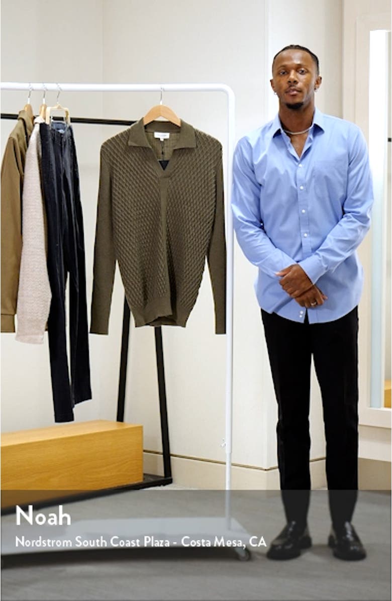 Merino Wool Johnny Collar Sweater, sales video thumbnail