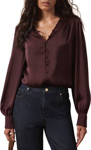 MINT VELVET Satin Long Sleeve Blouse