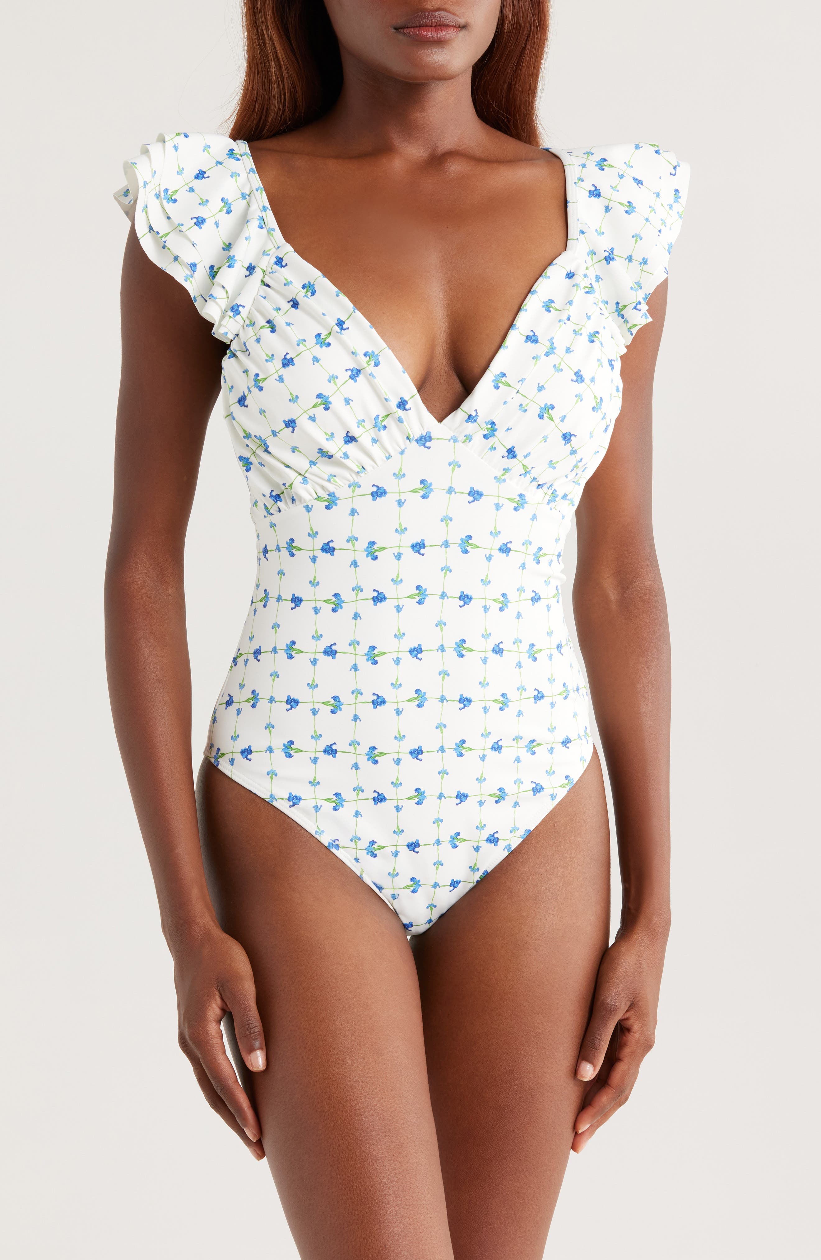 selected WHITE/ BLUE FLORAL