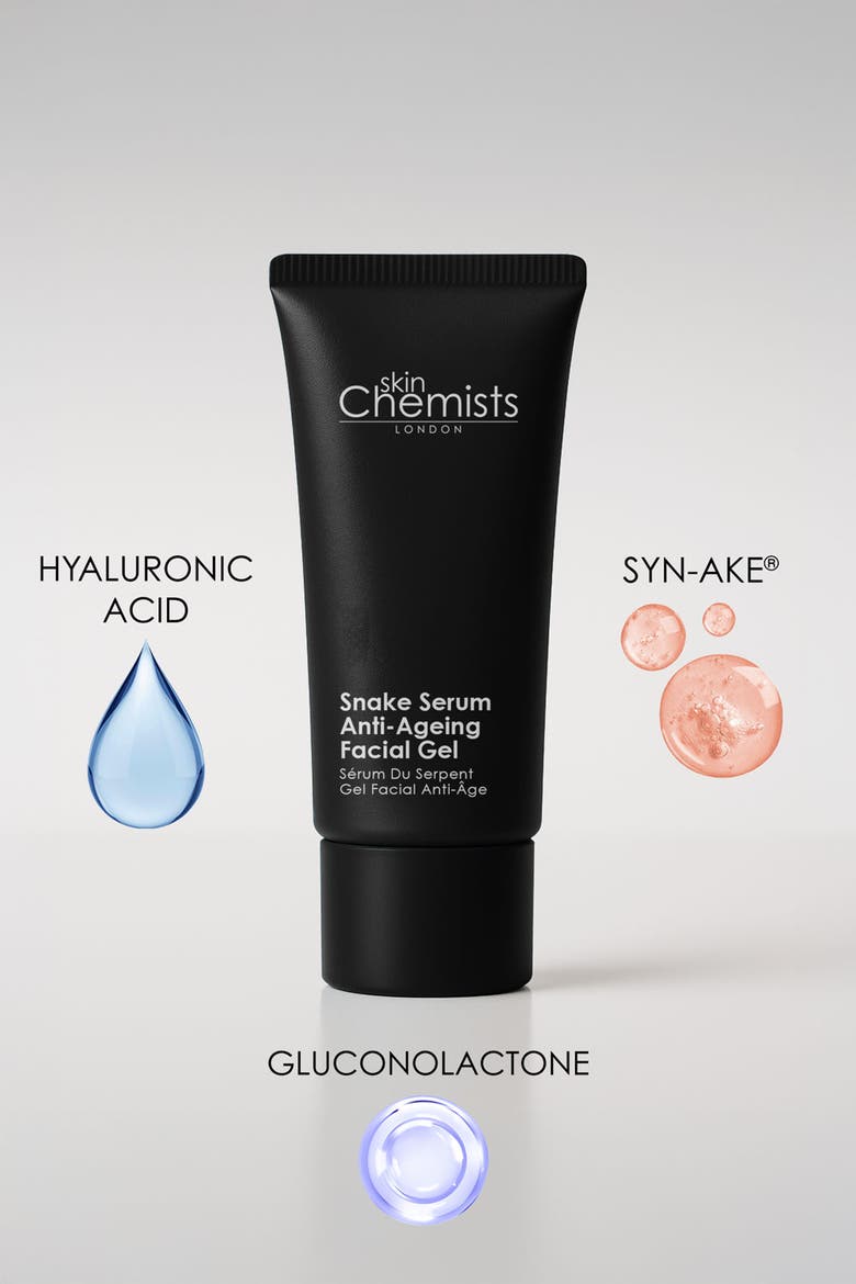 Snake Serum Anti-Aging Facial Gel 30ml for Loss of Firmness, Fine Lines & Wrinkles, Alternate, color, White