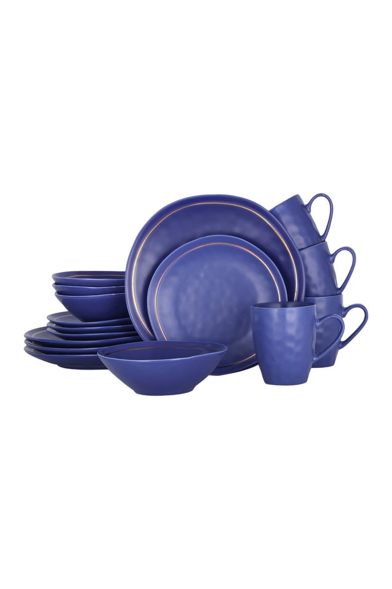 Clara Porcelain 16-Piece Dinnerware Set, Main, color, Blue