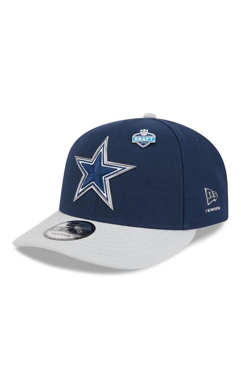 New Era Men's New Era  Navy/Silver Dallas Cowboys 2026 NFL Draft On Stage Pre-Curved 9FIFTY Snapback Hat, Main, color, Navy