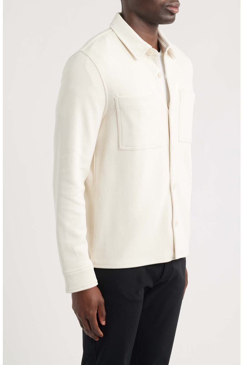 French Rib Shirt Jacket, Alternate, color, BLANCO
