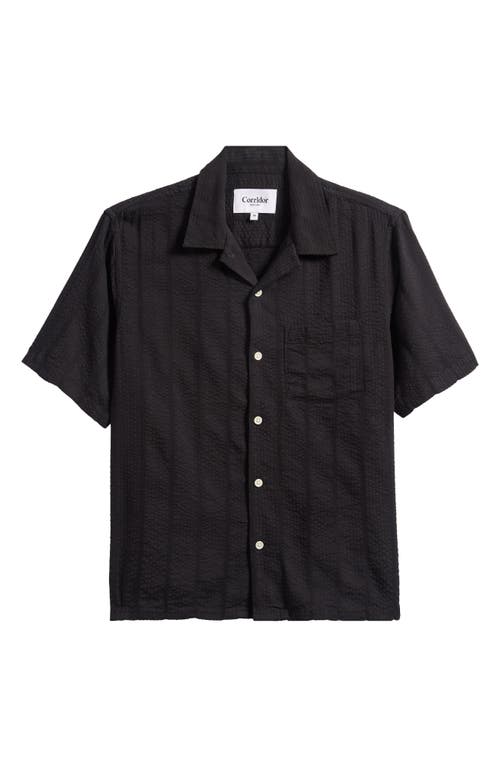 Corridor Stripe Seersucker Camp Shirt