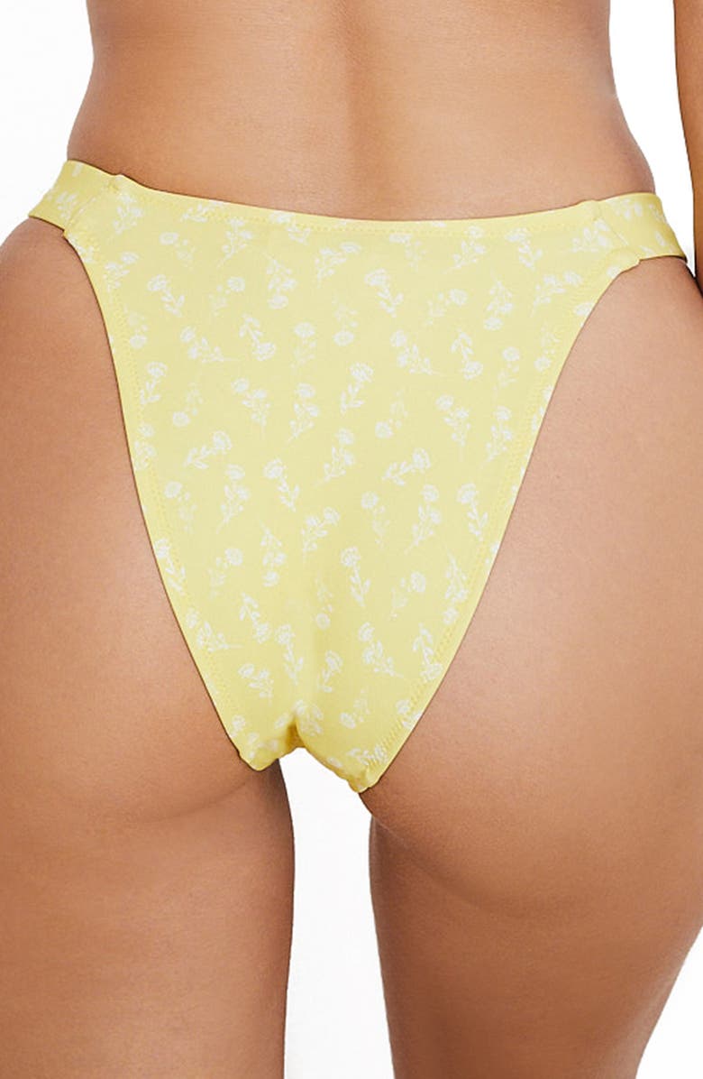 HOUSE OF CB Mariposa Floral Bikini Bottoms, Alternate, color, Yellow White Floral