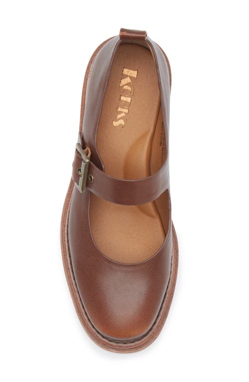 Korks Veronika Mary Jane Flat In Brown