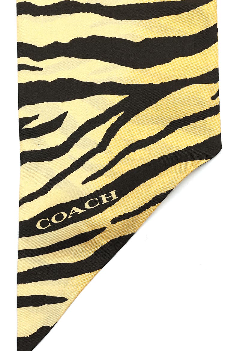 Tiger Stripe Wide Silk Scarf, Alternate, color, YELLOW/ BLACK