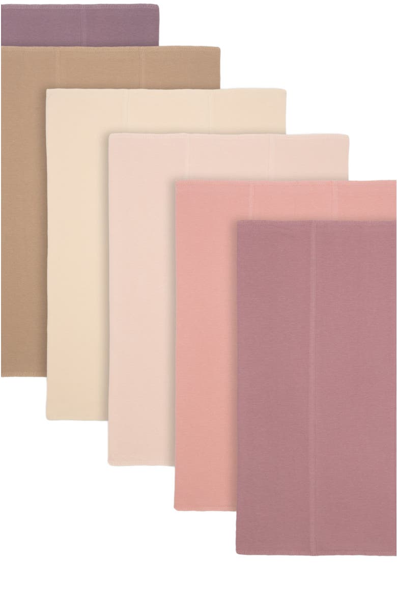 Comfy Cubs Cotton Burp Cloths - Pack of 6, Main, color, Multi Girl